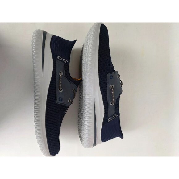 NWB SKECHERS Men's Delson 3.0 Roth Bungee Slip-ins Boat Shoes Mens Size 10 Navy - Picture 6 of 12